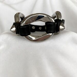 Vince Camuto Silver Leather Bracelet Vintage